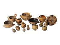 16 Greek and Etruscan Terracotta Vessels