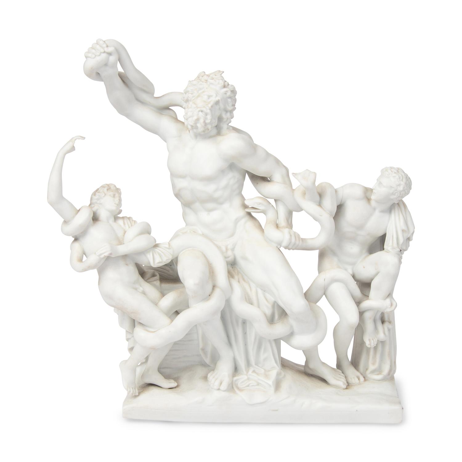 A Grand Tour Parian Ware Figural Group of Laocoön and his Sons