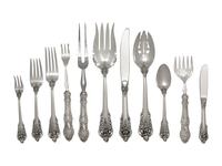 A Wallace Grand Baroque Silver Flatware Service