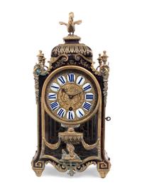 A Napoleon III Gilt Bronze Mounted Tortoise Shell and Boulle Marquetry Bracket Clock