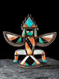 Mosaic Inlay Knifewing Pin / Brooch