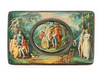 A Polychrome Painted German Singing Bird Box