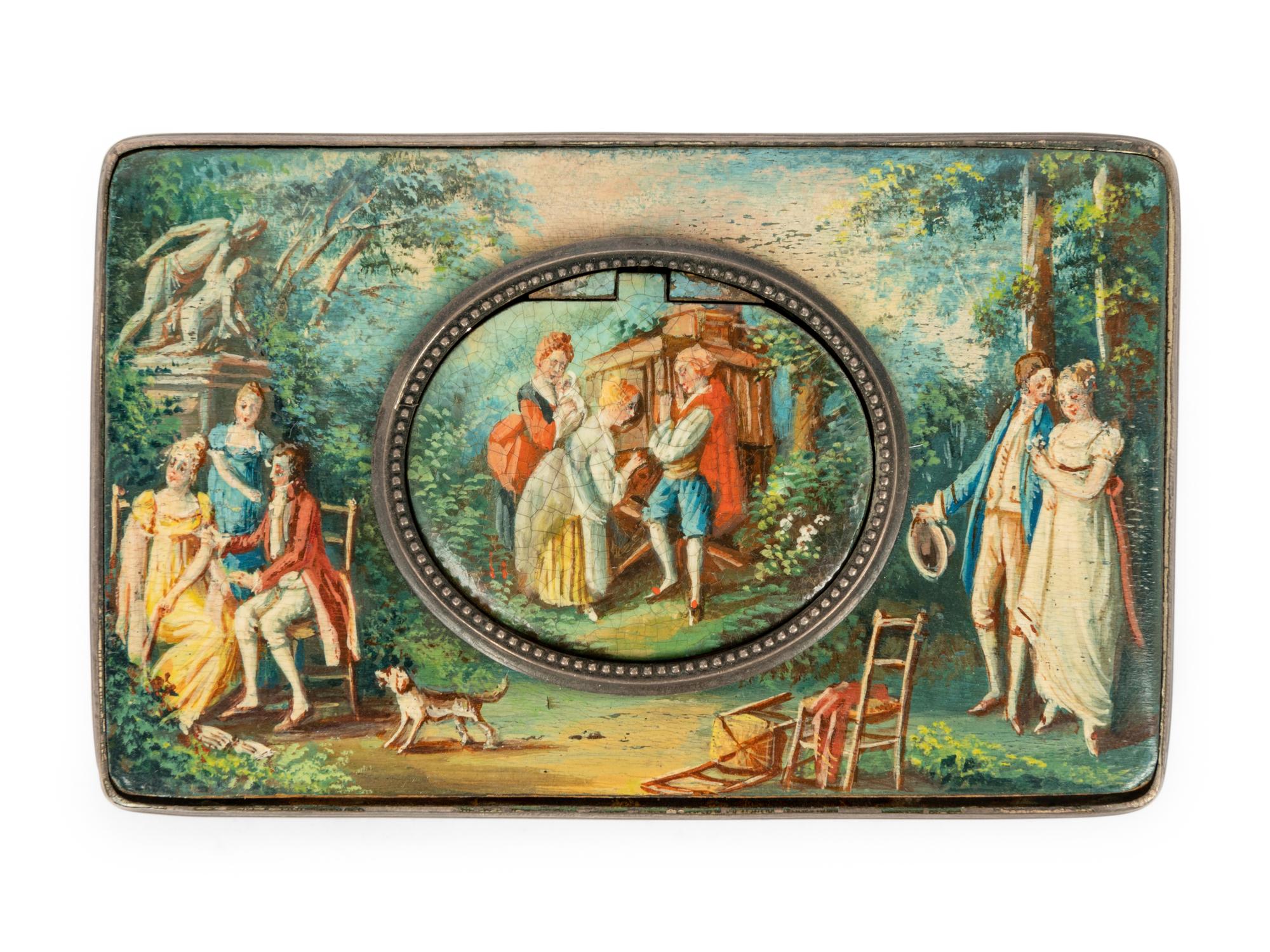 A Polychrome Painted German Singing Bird Box