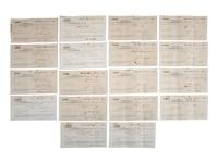 [CIVIL WAR]. Military sutler script from Michigan, Ohio, New Hampshire, and Indiana regiments.