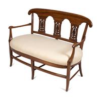 An Italian Walnut Triple-Back Settee
