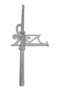 A Zinc Roof Top Finial 9" W x 1" D x 20" H — Germany, Early 20th Century