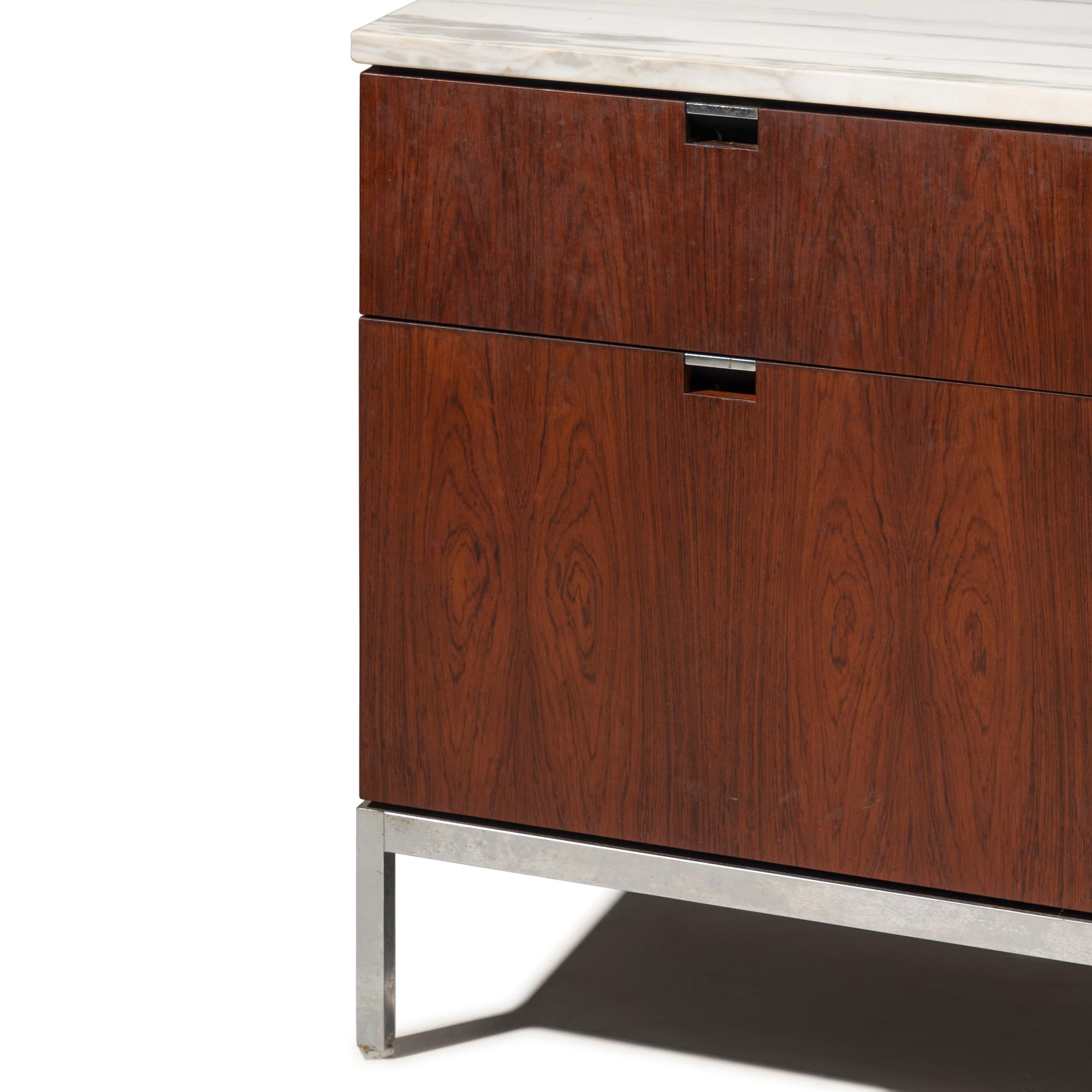 Rosewood Credenza with Marble Top