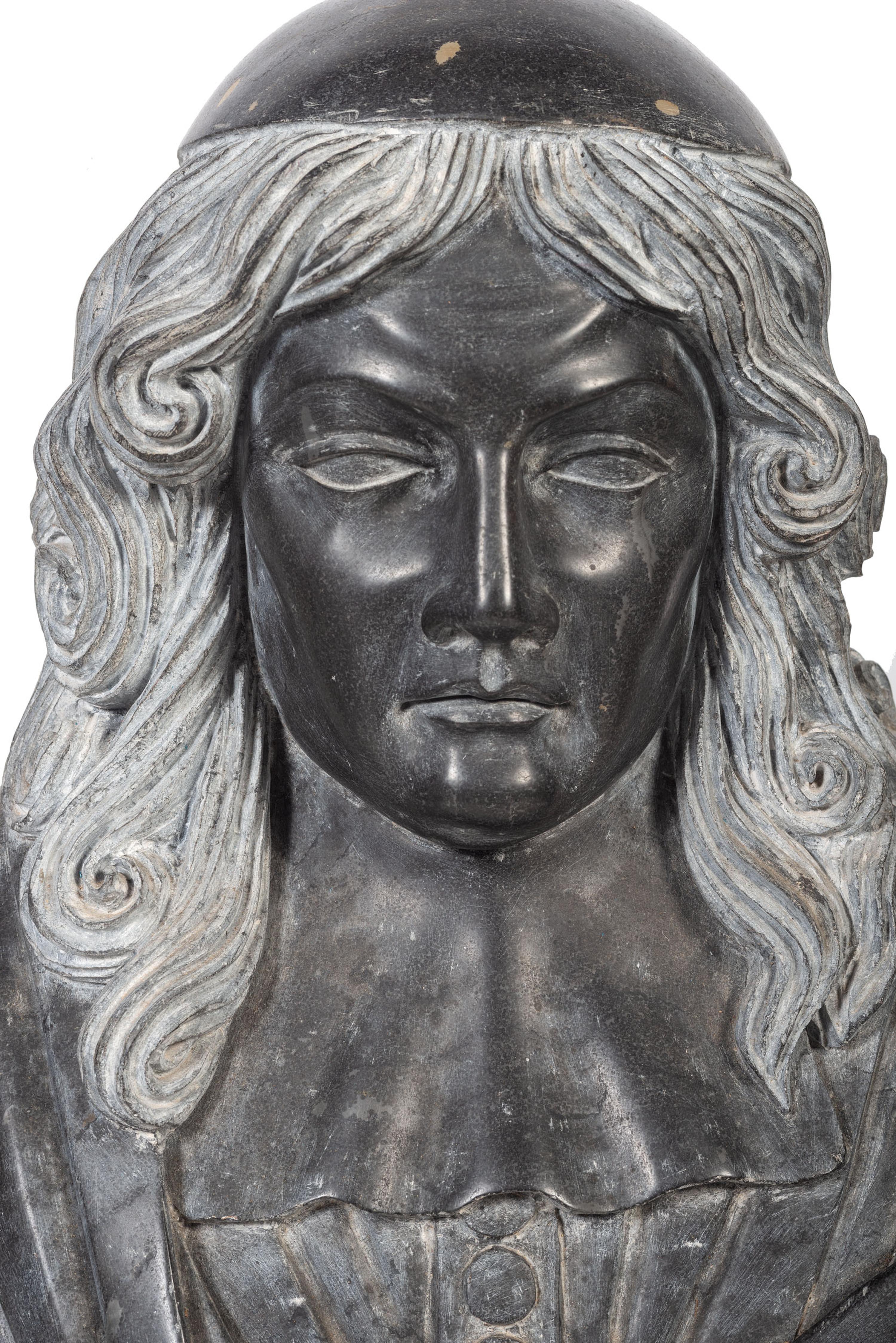 A Carved Stone Portrait Bust