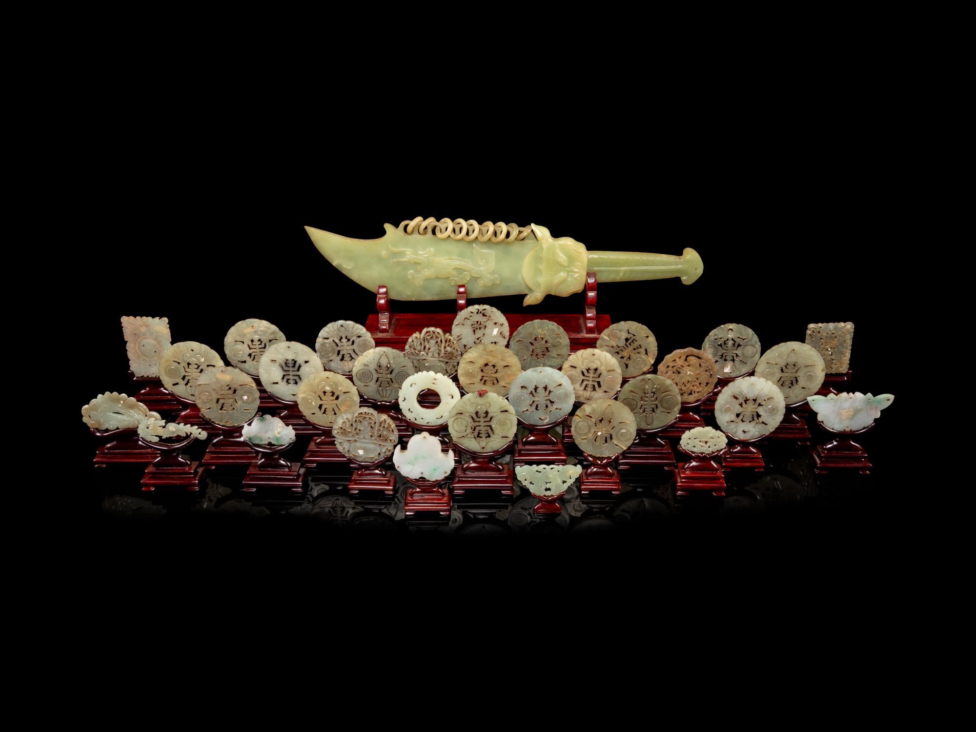 Thirty-Three Chinese Hardstone Articles