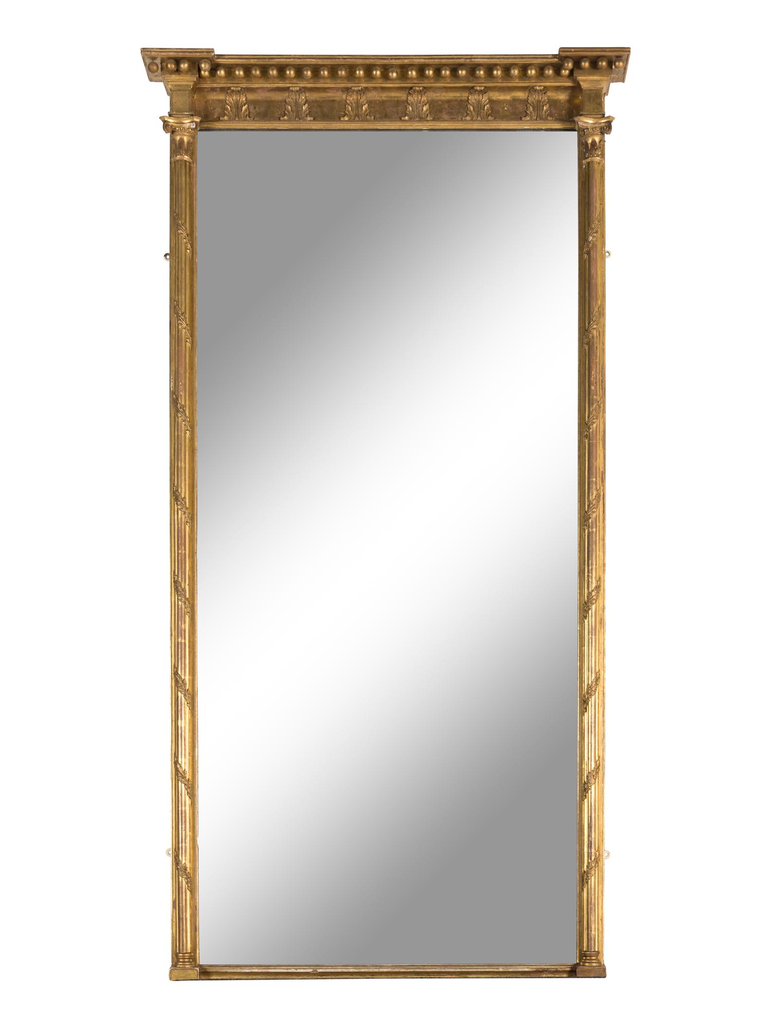 A Late George III Giltwood Pier Mirror