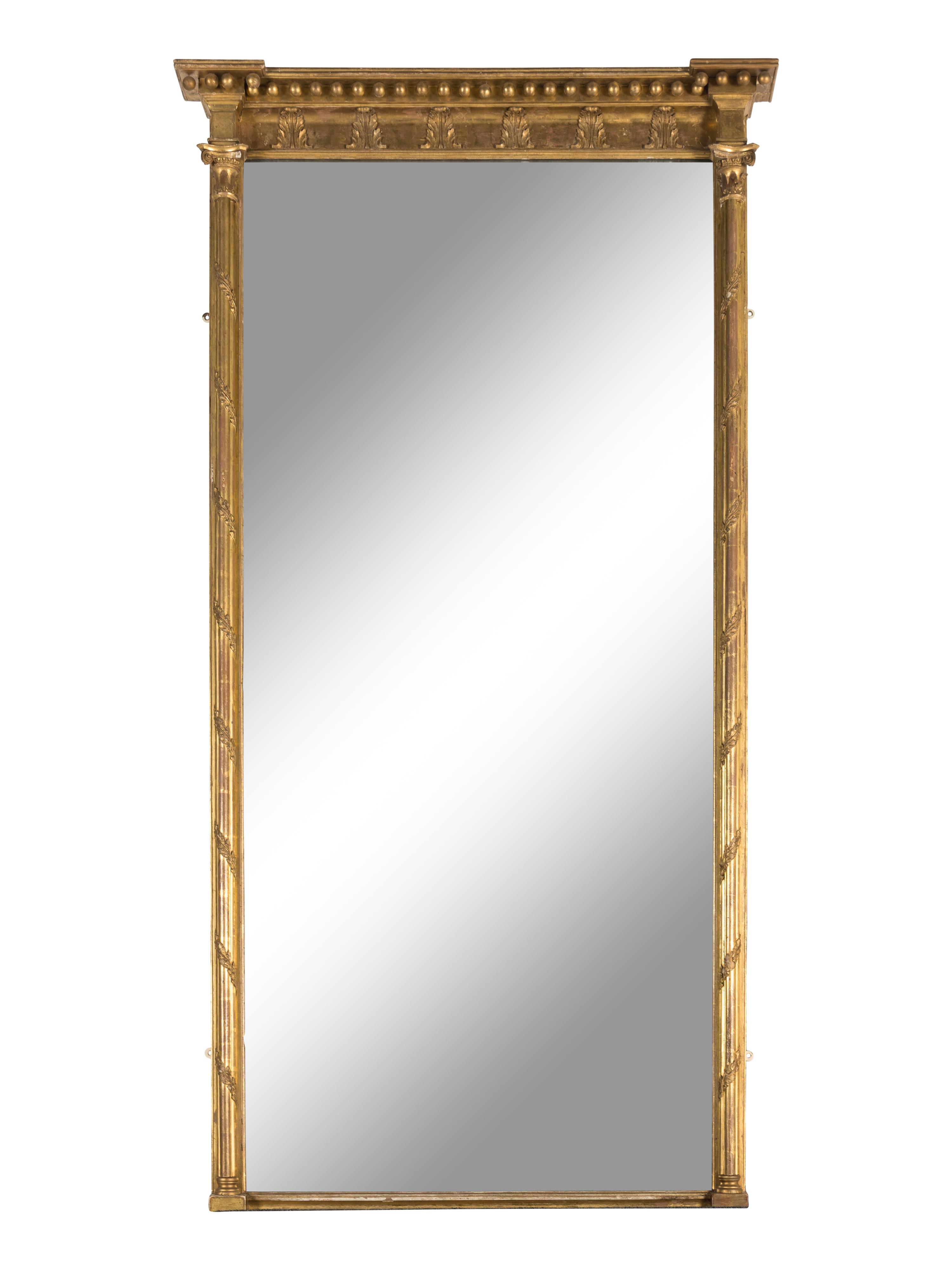 A Late George III Giltwood Pier Mirror