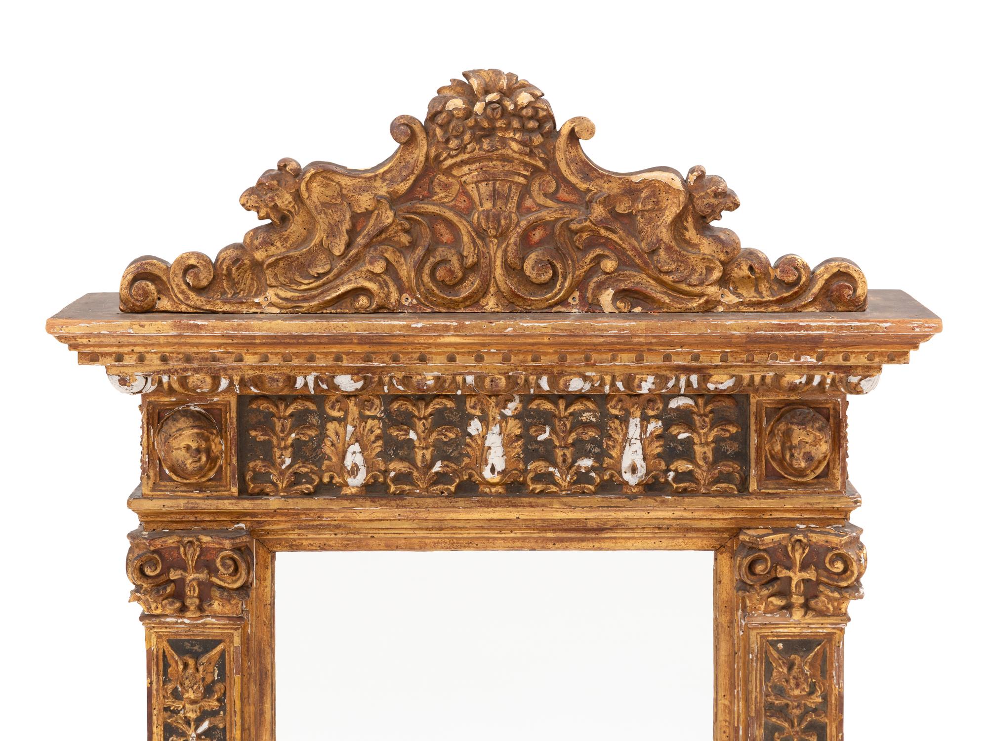 A Florentine Painted and Giltwood Tabernacle Frame