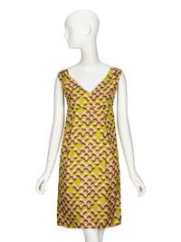PRADA, PRINTED SILK DRESS, A/W 2015