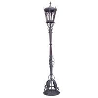 A Pair of Argentine Wrought Iron Torchieres 21" W x 21" D x 117" H — Argentina, Circa 1930