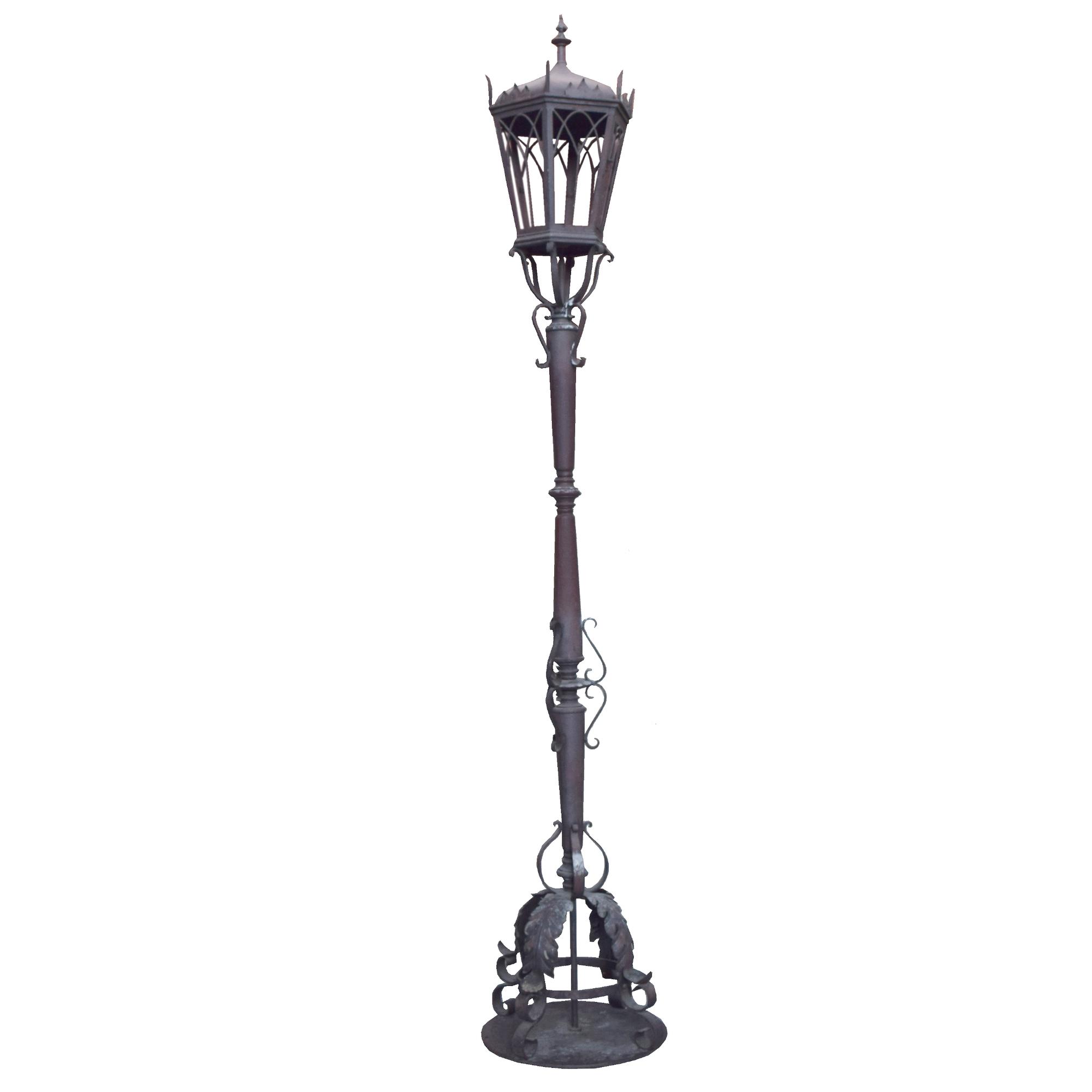 A Pair of Argentine Wrought Iron Torchieres 21" W x 21" D x 117" H — Argentina, Circa 1930