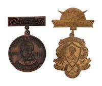 [CIVIL WAR -GRAND ARMY OF THE REPUBLIC & WOMEN'S RELIEF CORPS]. A large group of GAR, WRC, and other veterans' group ribbons and badges from Michigan, Wisconsin Indiana, and Illinois.