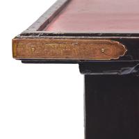 A Japanese Eight-Legged Negoro and Black Lacquer Low Temple Table, Edo Period