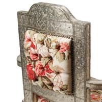 A Pair of Anglo-Colonial Silvered Metal-Clad Swiveling Armchairs