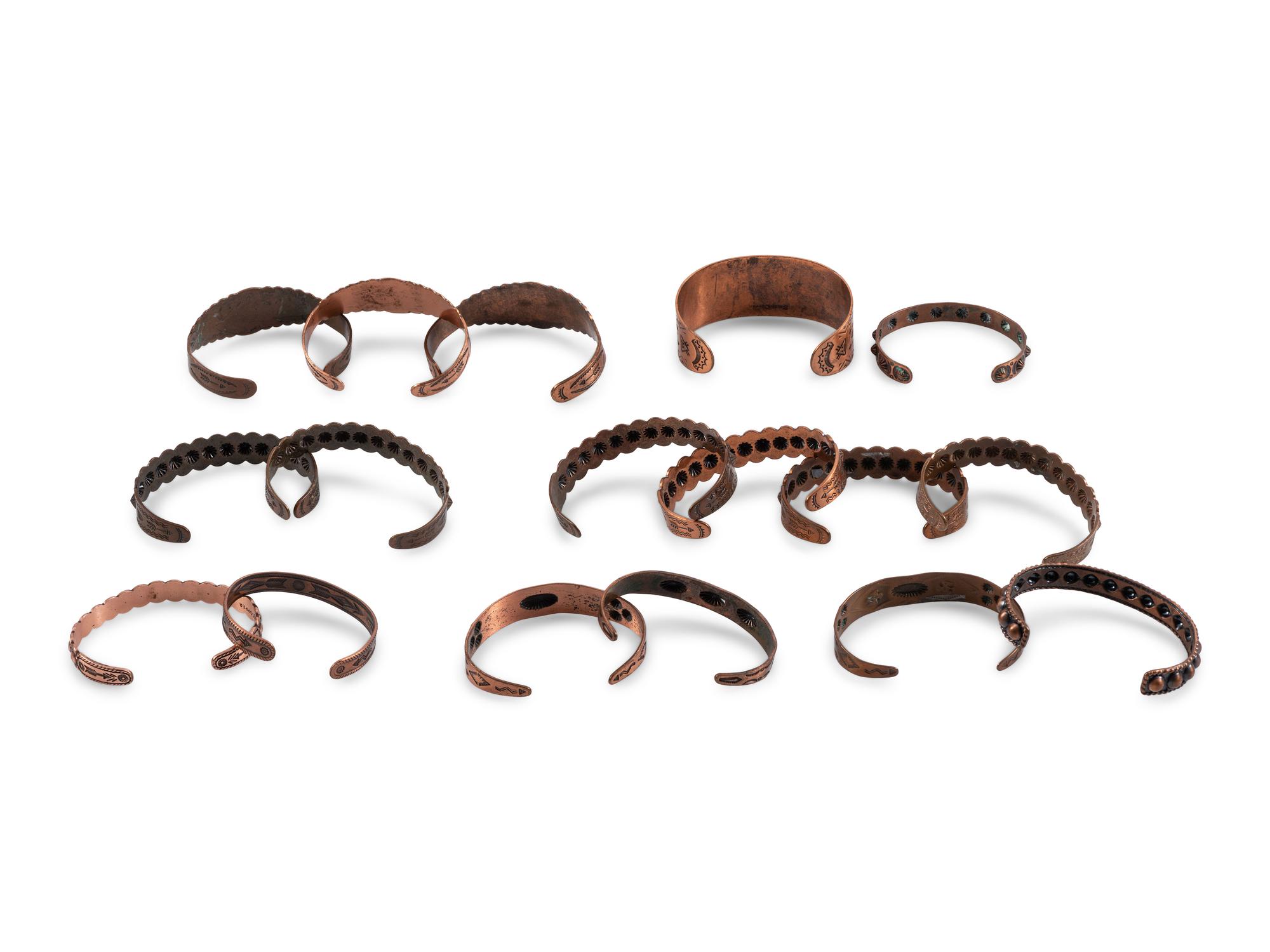 Fred Harvey Era Copper Trade Cuff Bracelets