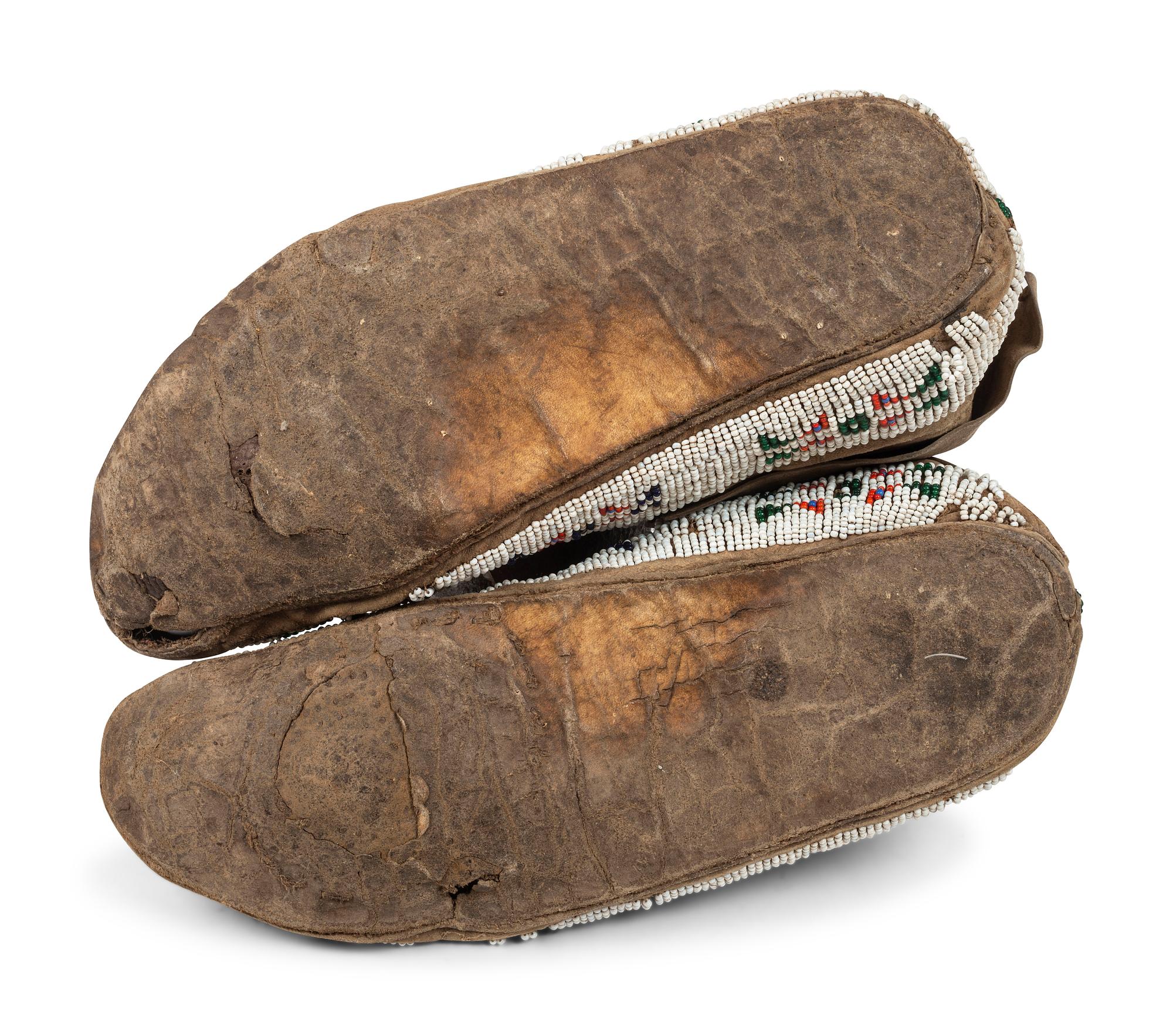 Sioux Beaded Hide Moccasins