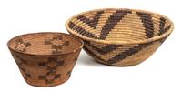 A Large Papago Bowl Height of larger 5 3/4 x width 16 3/4 inches.