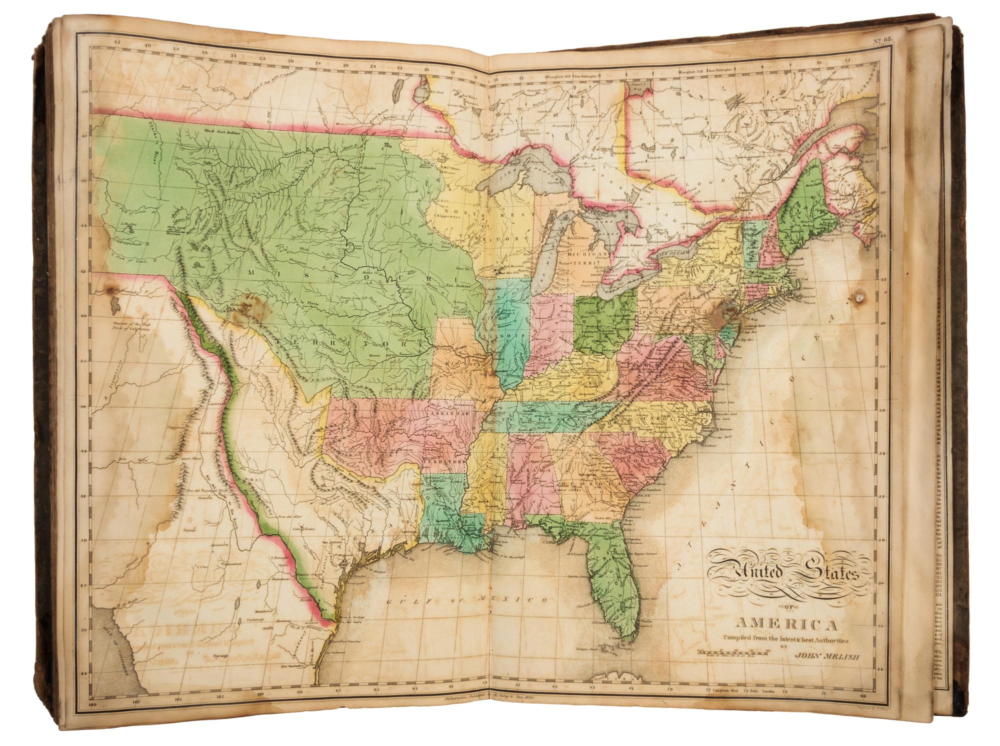 LAVOISNE, C.V. A Complete Genealogical, Historical, Chronological, and Geographical Atlas. Phila., 1820. JAMES BUCHANAN'S COPY SIGNED