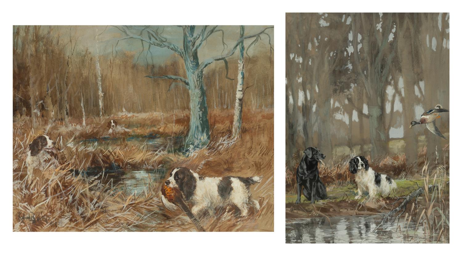 Springer Spaniels at Work and Anticipation (two works)