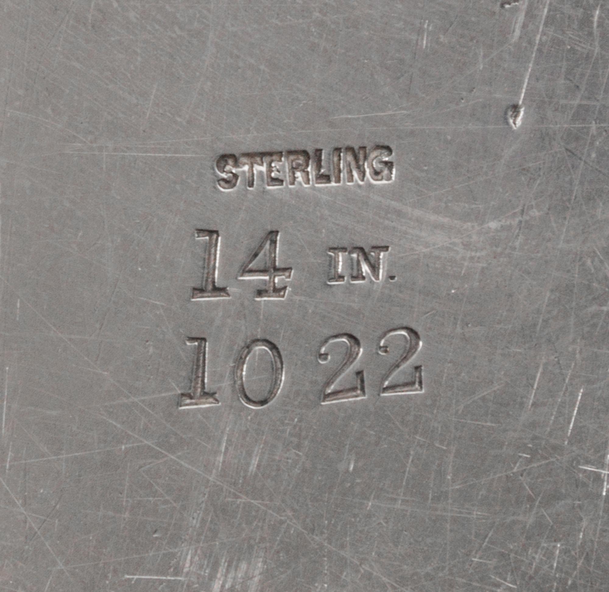 Two American Silver Trays, Gorham Mfg. Co. and Lebolt & Co., 20th Century, the first with a foliate and shell cast edge, the second of