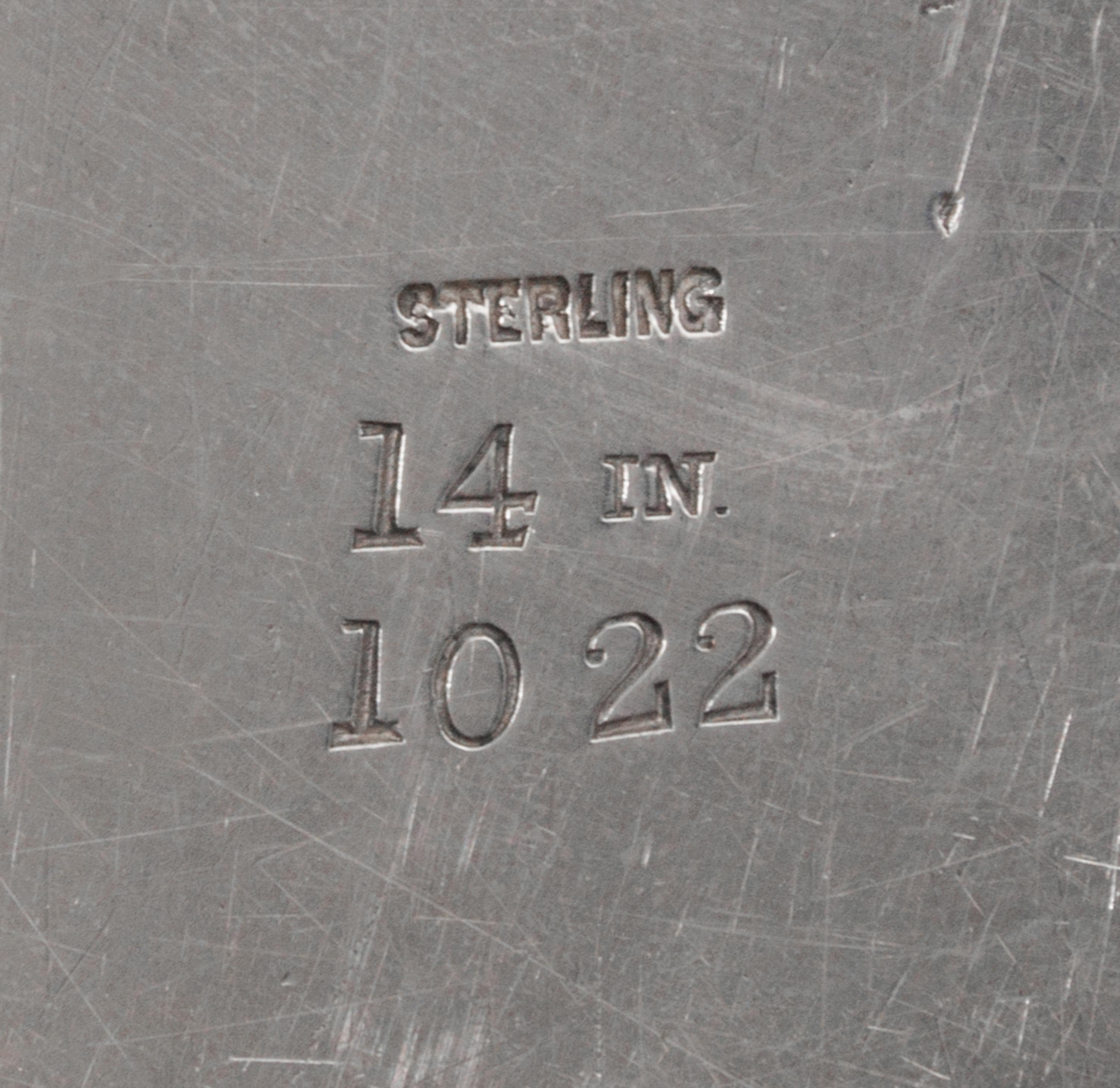 Two American Silver Trays, Gorham Mfg. Co. and Lebolt & Co., 20th Century, the first with a foliate and shell cast edge, the second of