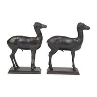 A Pair of Grand Tour Bronze Models of the Pompeian Deer