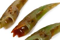 Ten Chinese Pierce-Carved Jade Nail Protectors