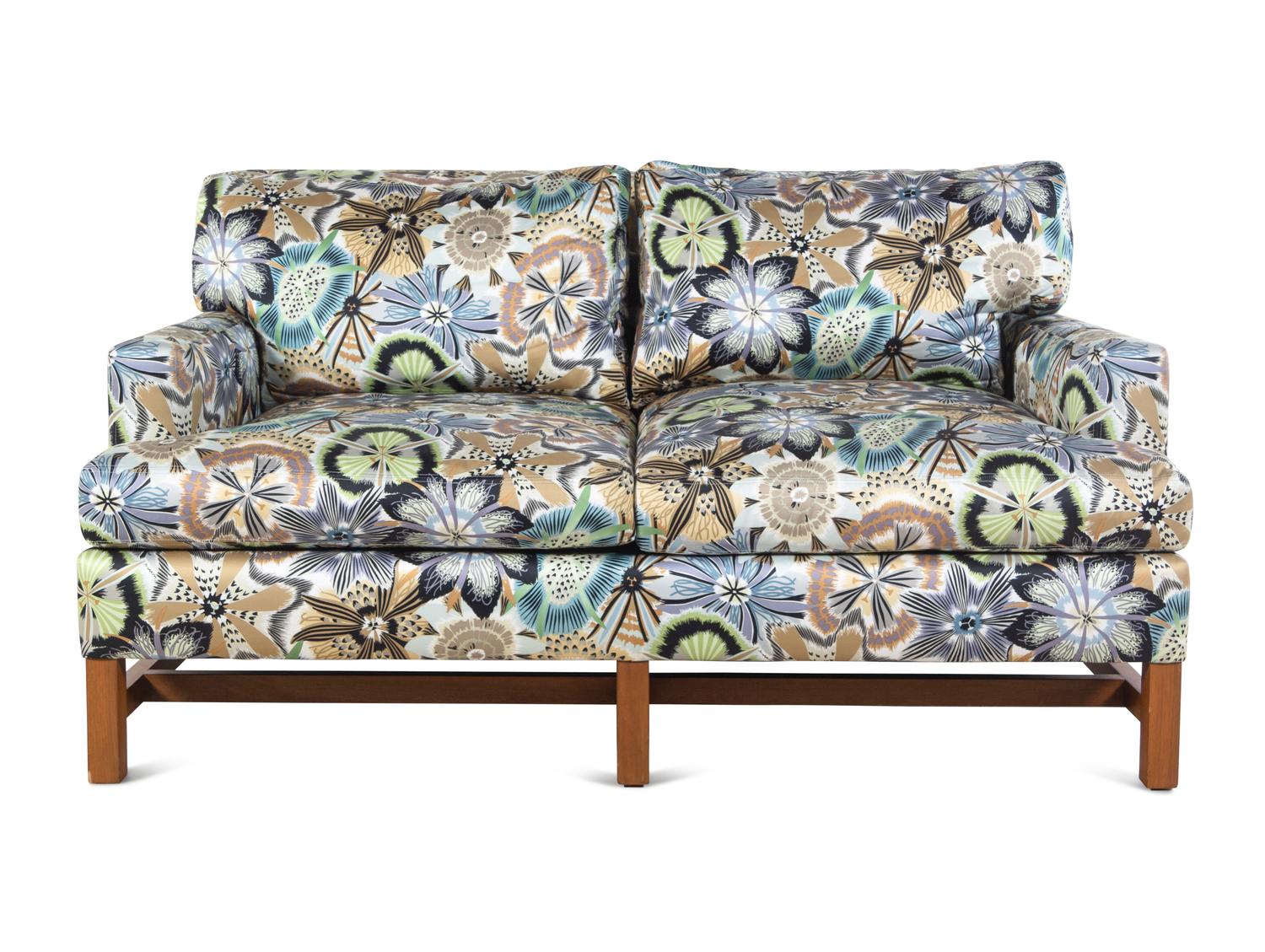 A Custom Two-Seat Sofa with Missoni Passiflora Upholstery