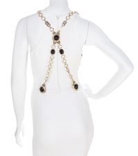 A Gianni Versace Runway Link Suspenders, Length: 37.5".