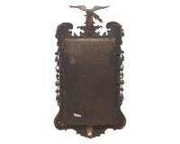 A George II Walnut Veneered and Parcel-Gilt Looking Glass