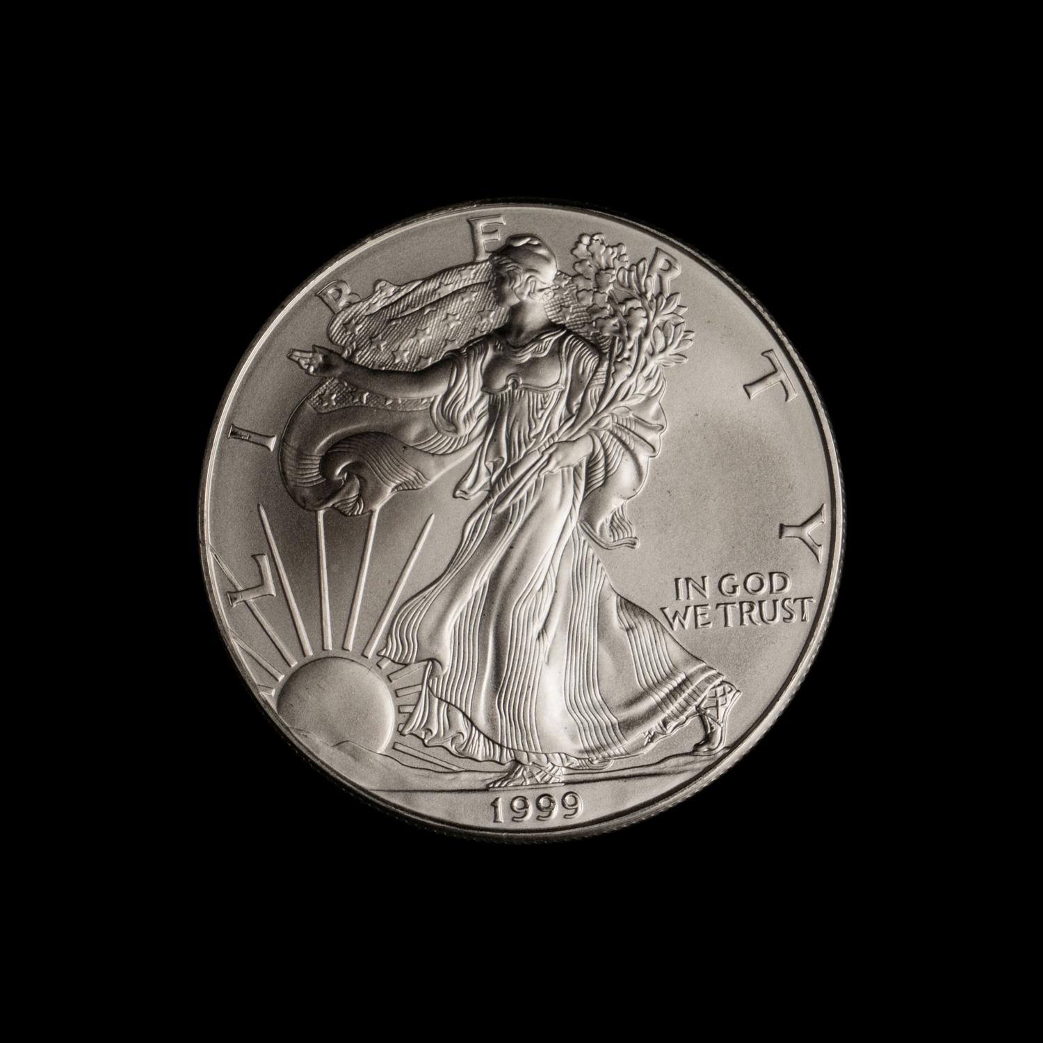 A Collection of Three Hundred and Twenty Silver Eagle $1 Coins