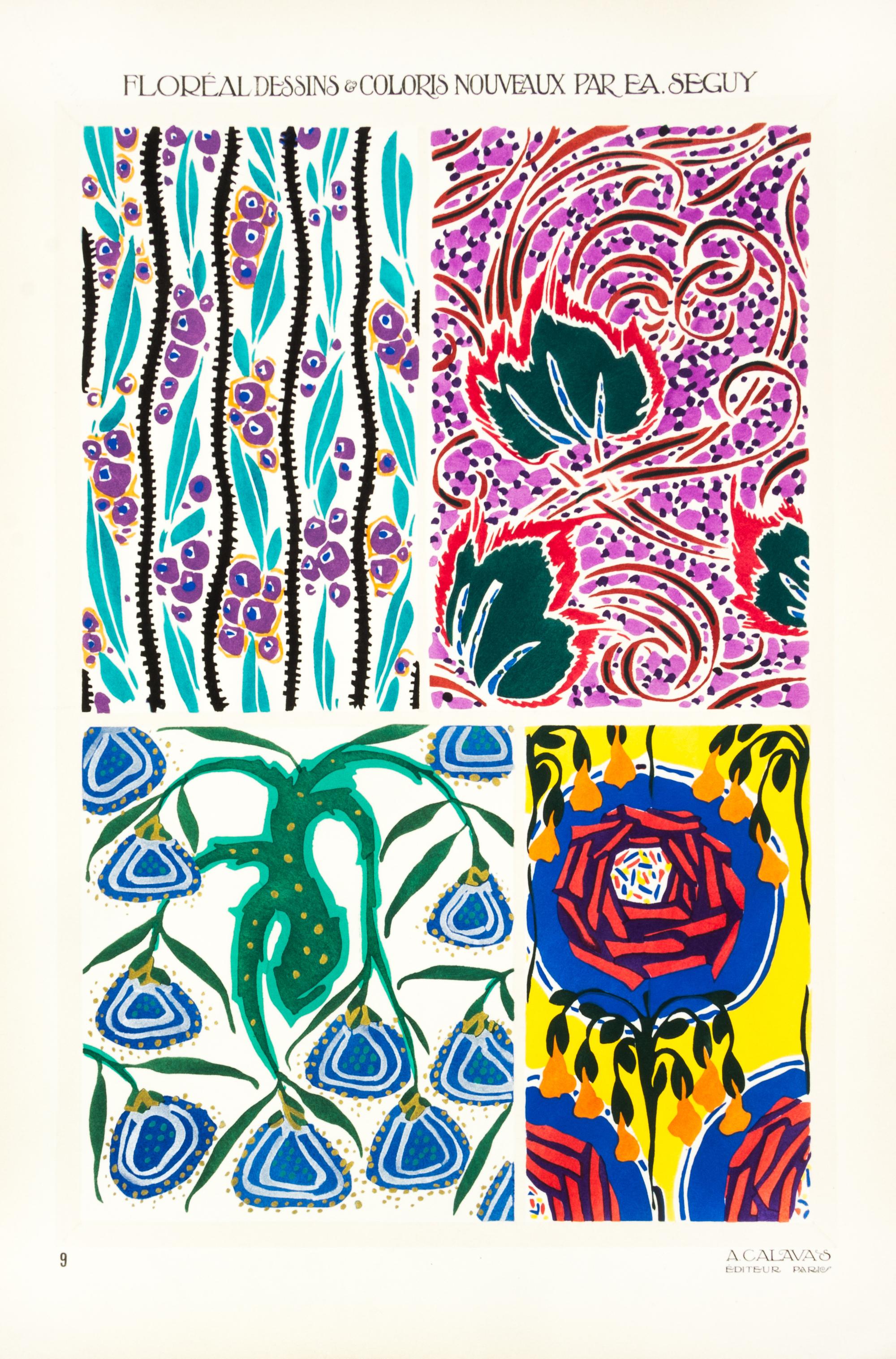 SEGUY, EUGENE ALAIN. Floreal: Dessins & coloris nouveaux. Paris, n.d. [c. 1925]