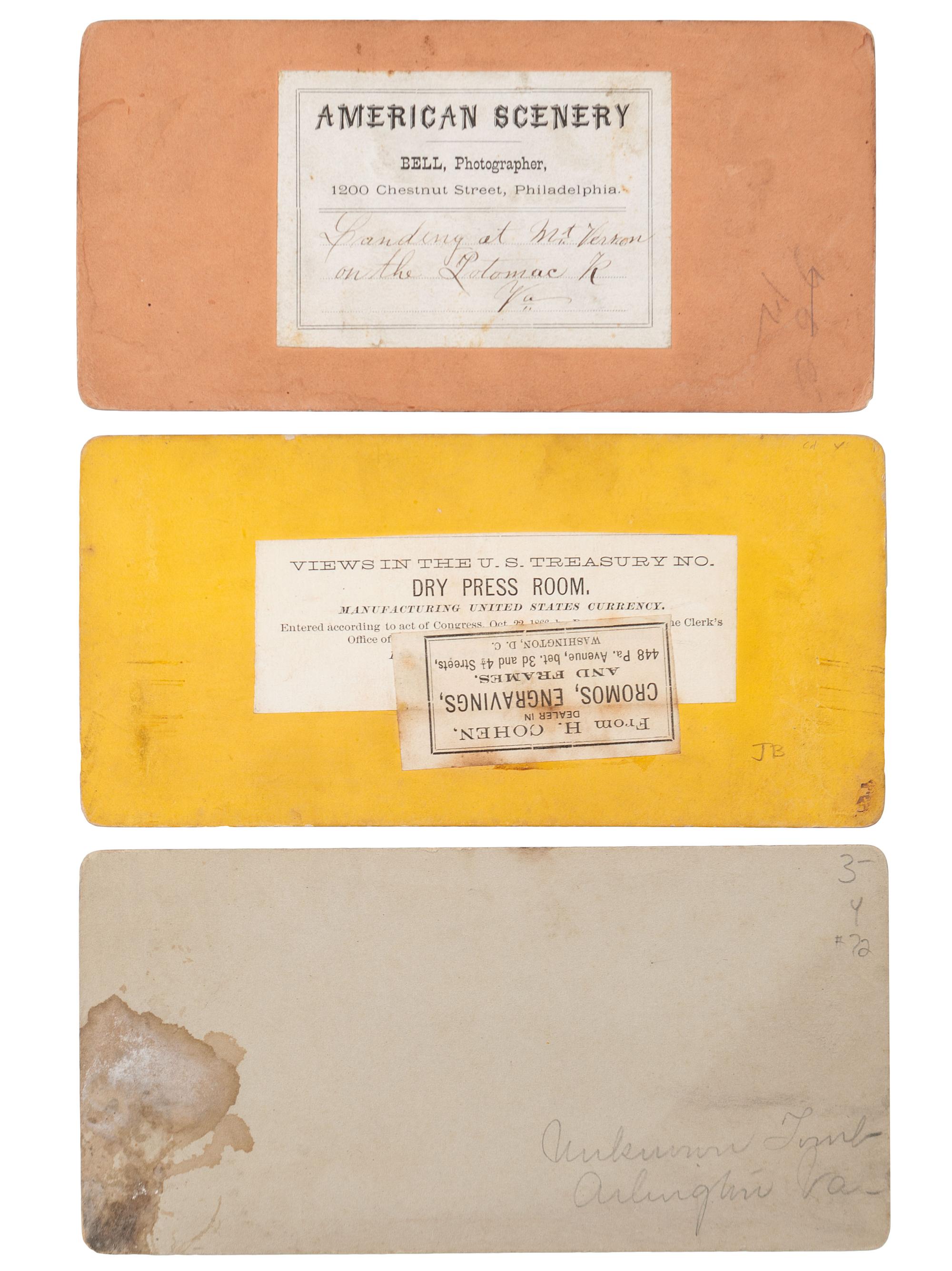 [CIVIL WAR]. A group of over 50 stereoviews, highlighted by images of the Grand Review, and the US Arsenal and Navy Yard, Washington, DC, incl. cannon.