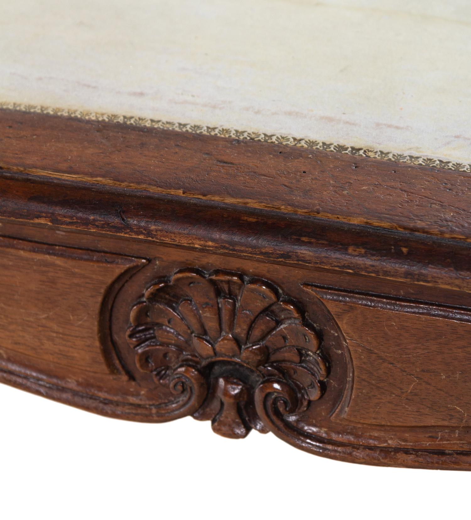 A Continental Leather-Inset Walnut Writing Table