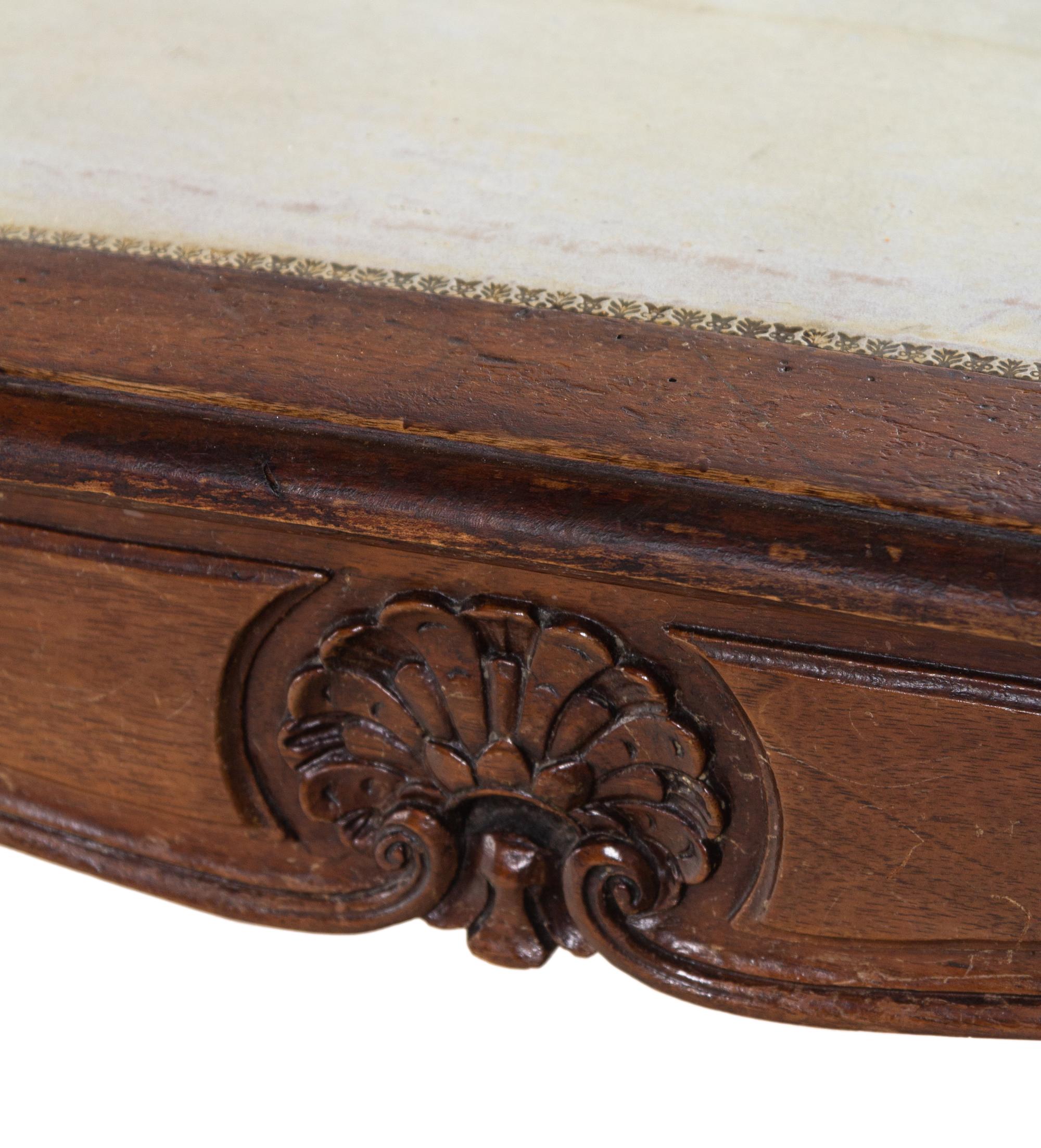 A Continental Leather-Inset Walnut Writing Table