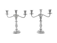 A Pair of American Silver Candlesticks