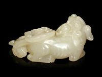 A White Jade Figure of a Mythical Beast