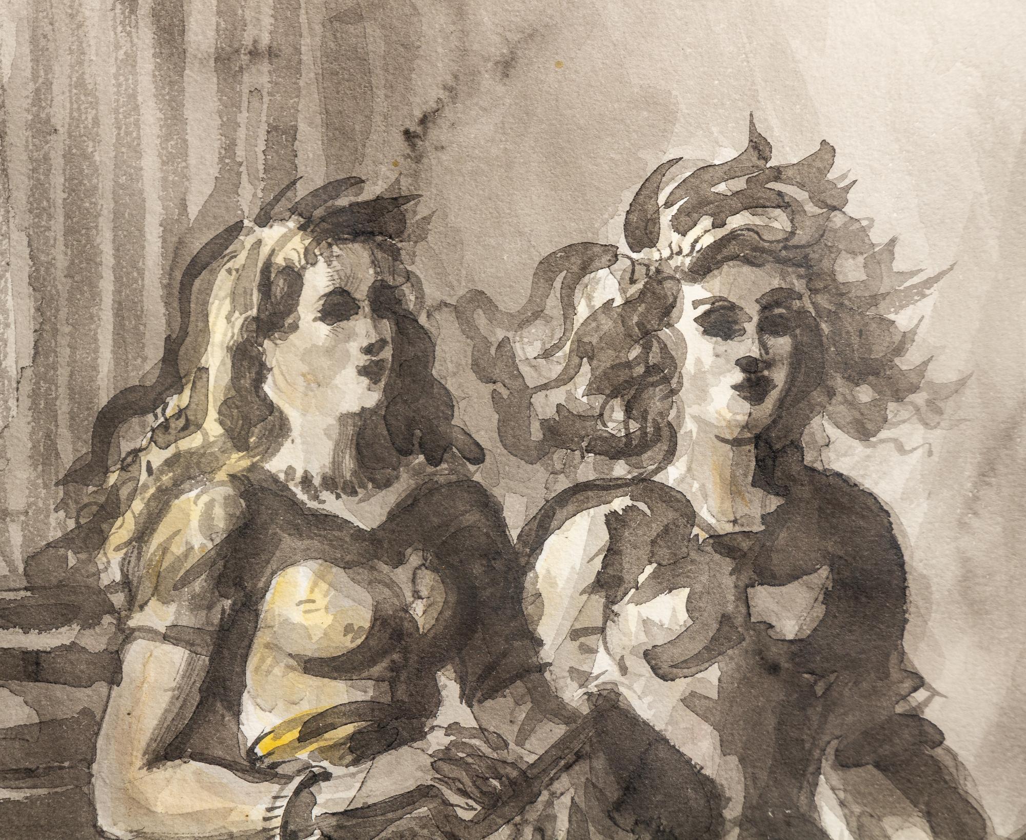 Girls Strolling (a double-sided work), 1943-44