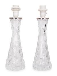 Pair of Table Lamps, c. 1965 Orrefors, Sweden