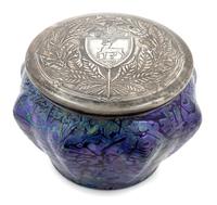 An Austrian Iridescent Glass Jar