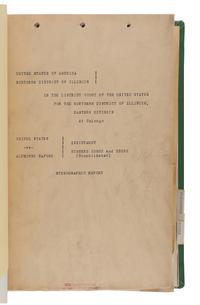 [CAPONE, Alphonse]. THE UNITED STATES OF AMERICA V. ALPHONSE CAPONE. An archive of approximately 443 carbon copy typescript pages and 58 mimeographed pages relating to the 1931 case against Al Capone.