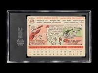A 1956 Topps Mickey Mantle Baseball Card No. 135 Gray Back (SGC 3 VG)