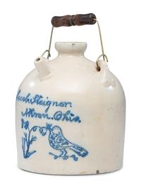 A Cobalt Decorated Stoneware Harvest or Field Jug Attributed to Wingerter Pottery