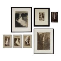 Fiske, George (1835-1918). A group of 15 albumen photographs of Yosemite waterfalls.