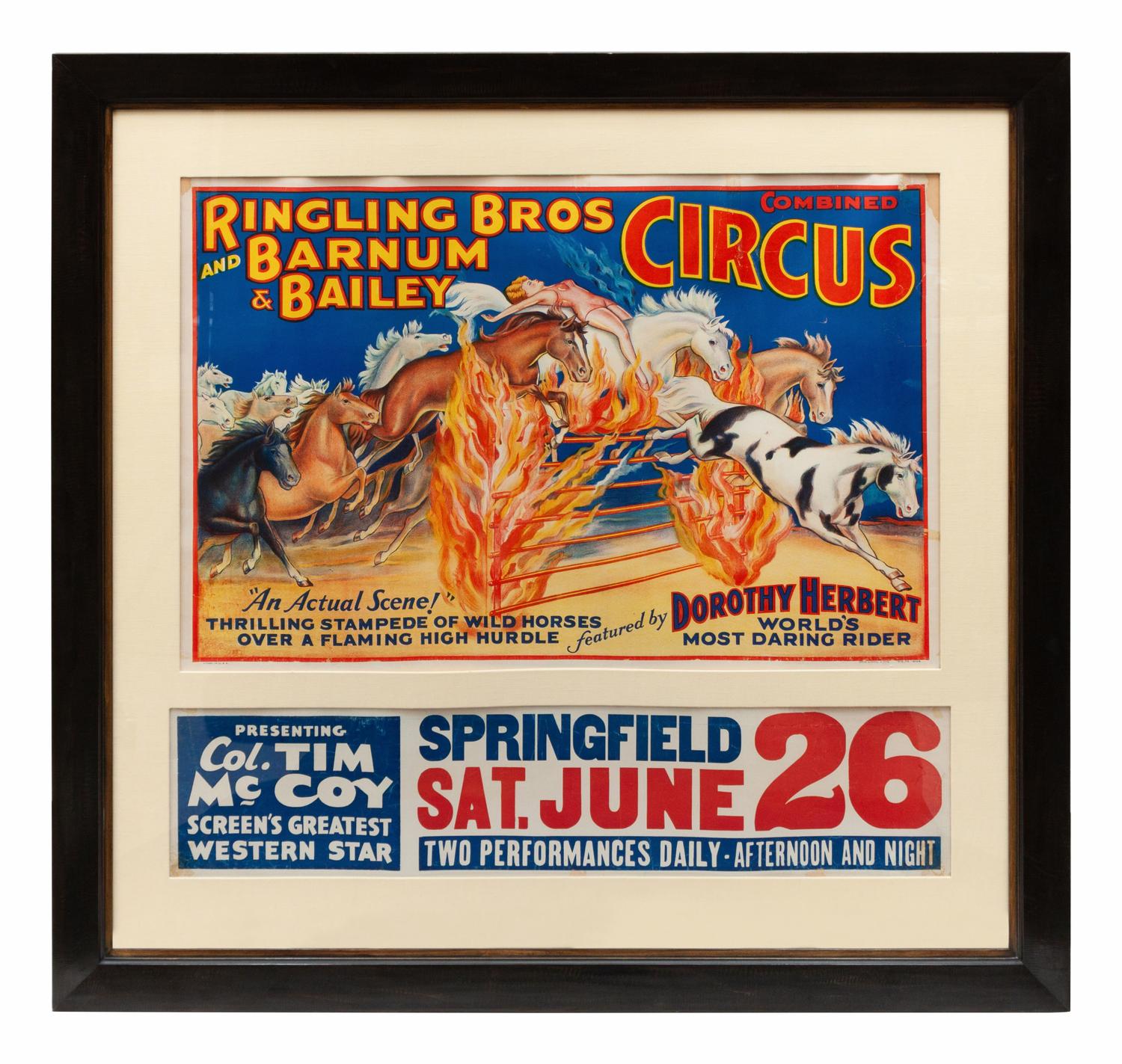 Ringling Brothers and Barnum & Bailey Circus Poster, Featuring Dorothy Herbert