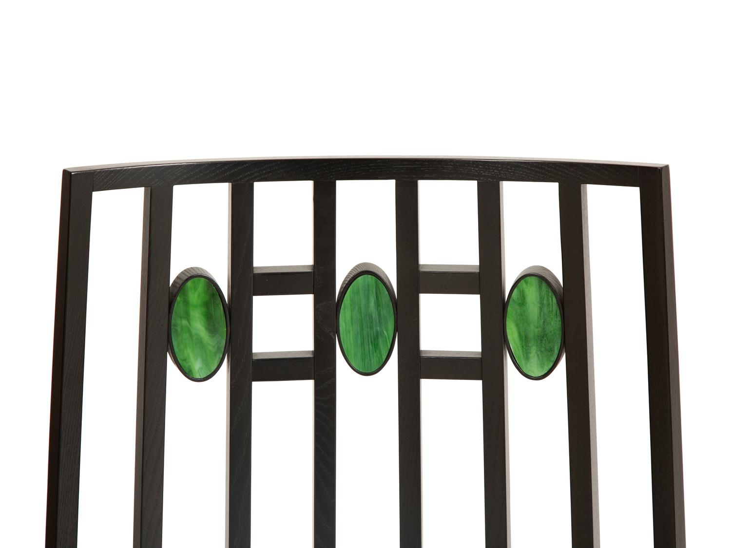 A Pair of Ebonized Highback Armchairs After Charles Rennie MackIntosh — Late 20th Century